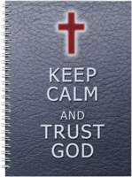 Тетрадь ЕВА 80 л., тверд. обл. "Keep calm and trust God"
