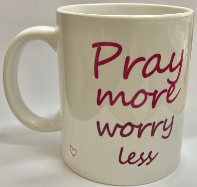Кружка "Pray more worry less. Jesus loves you"